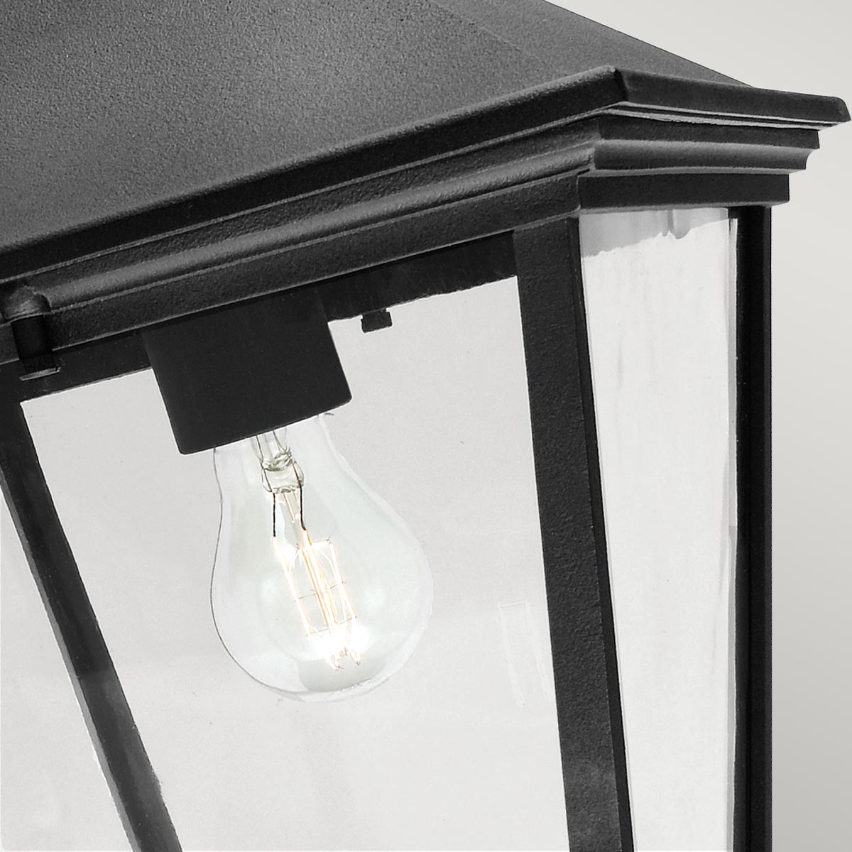 Norlys Turin Grande 1 Light Down Wall Lantern - Black TG2-BLACK