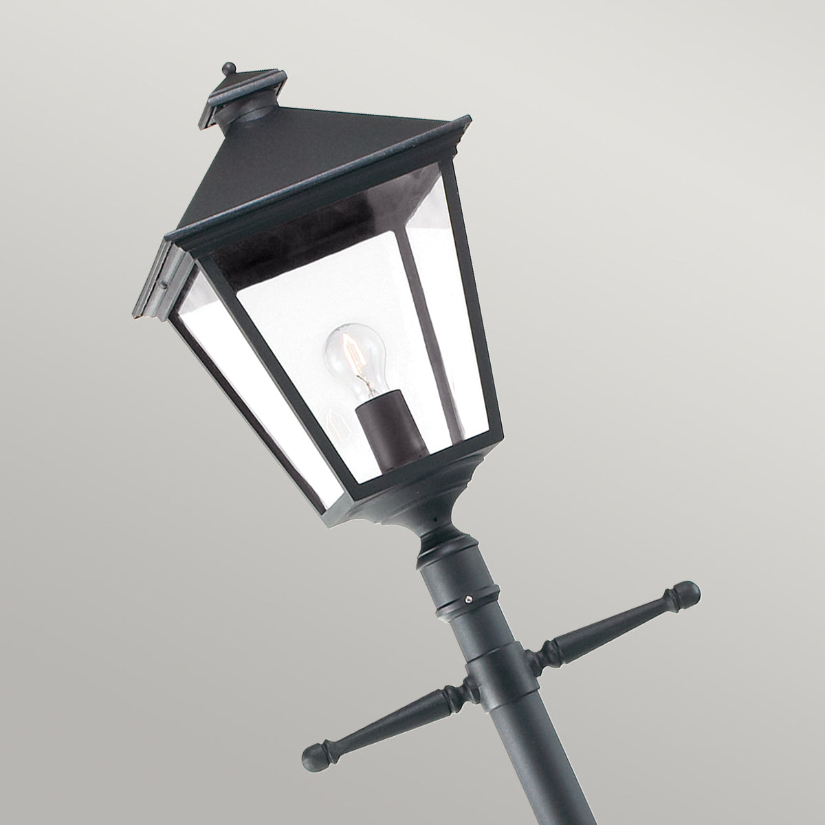 Norlys Turin Grande 1 Light Single Post - Black TG5-BLACK