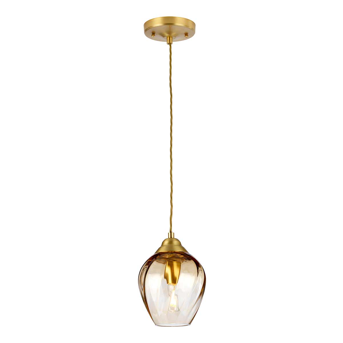 Elstead Lighting Pendant from the Tiber range. Tiber 1 Light Pendant Product Code = TIBER-P-AMBER