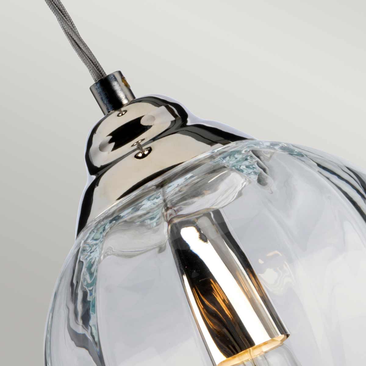 Elstead Lighting Pendant from the Tiber range. Tiber 1 Light Pendant Product Code = TIBER-P-CLEAR