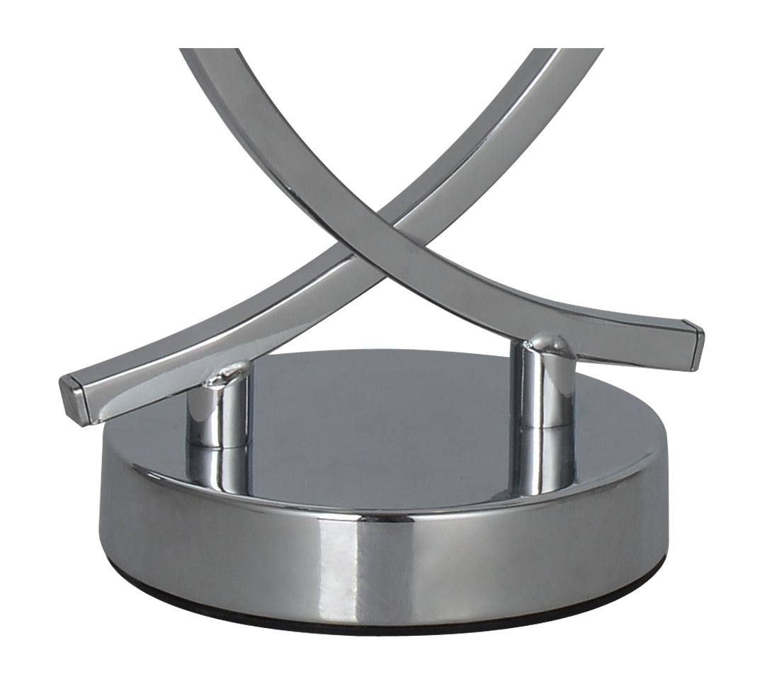 Magnalux Topaz 2 Light Polished Chrome Table Lamp c/w Square Glass Part Number - TOP02CHTL