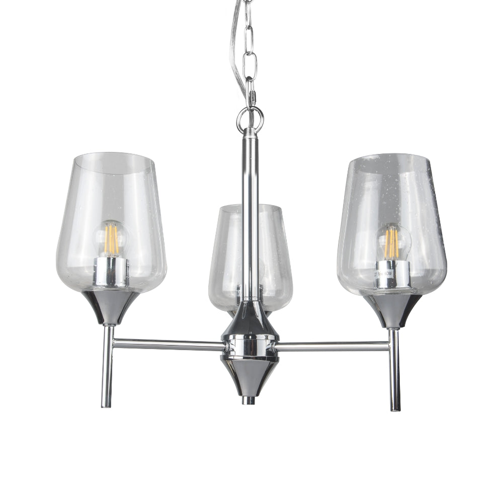 Magnalux Vino 3 Light Polished Chrome Ceiling Light Part Number - VIN03CH