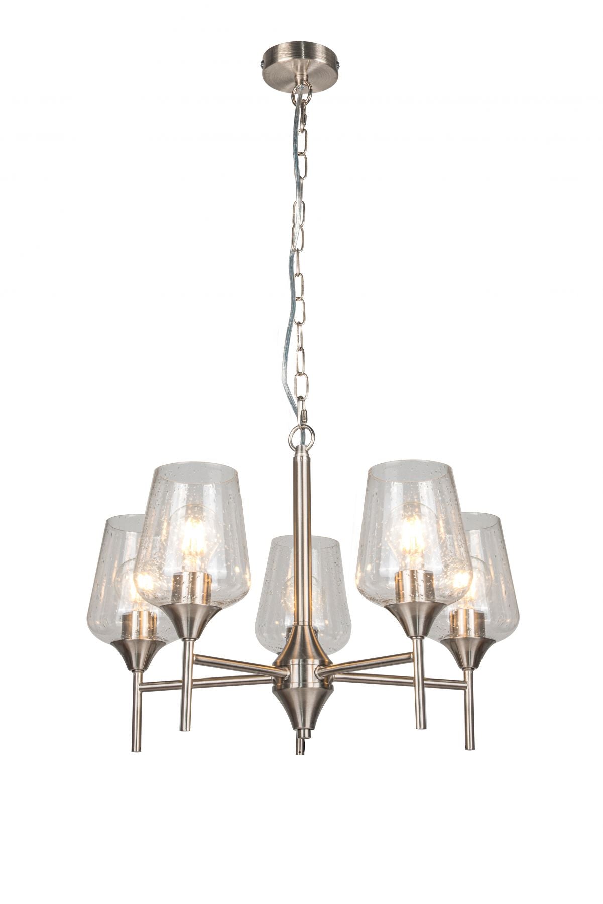 Magnalux Vino 5 Light Satin Chrome Ceiling Light Part Number - VIN05SC