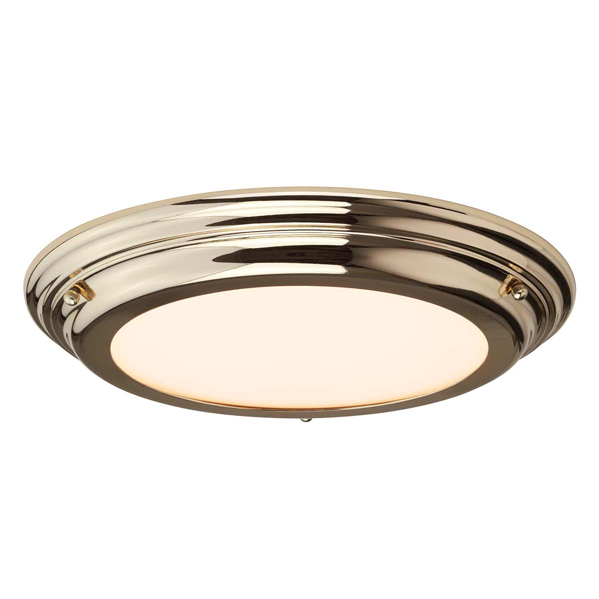 Elstead Lighting Ceiling Flush from the Welland range. Welland 1 Light Flush Product Code = WELLAND-F-PB
