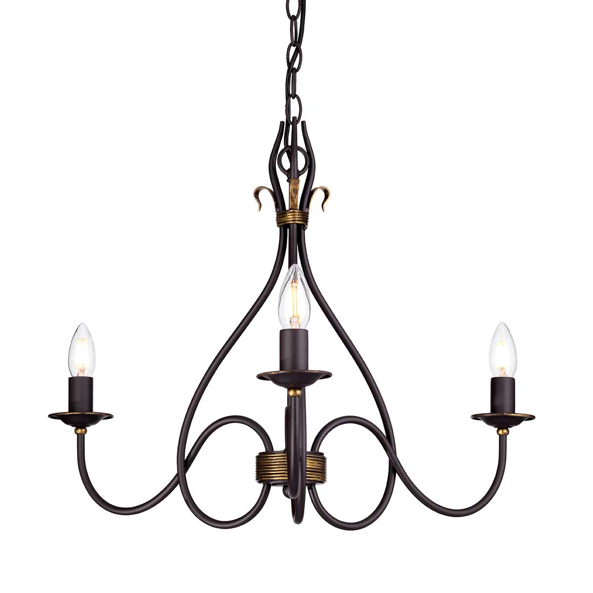 Elstead Lighting Chandelier from the Windermere range. Windermere 3 Light Chandelier Product Code = WM3