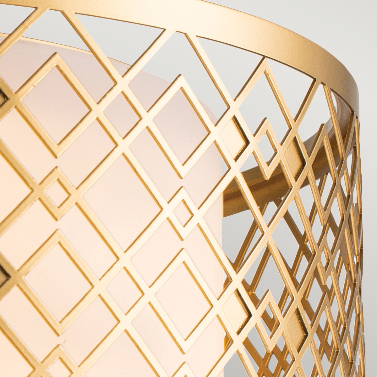 Elstead Lighting Ceiling Flush from the Ziggy range. Ziggy 2lt Medium Flush - Lacquered Gold Product Code = ZIGGY-F-M-LG