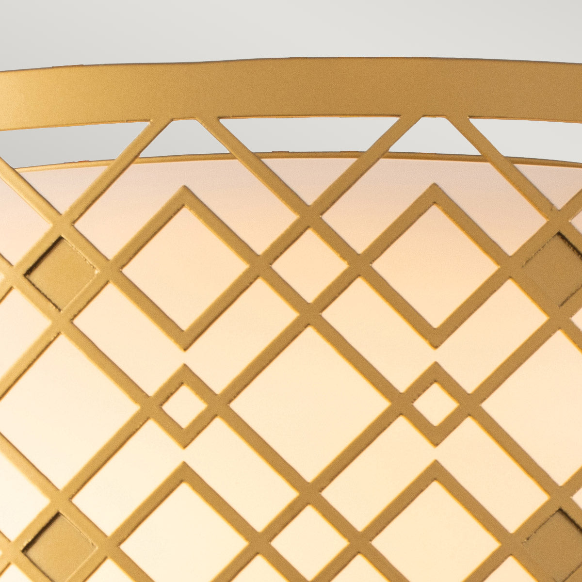 Elstead Lighting Ceiling Flush from the Ziggy range. Ziggy 2lt Medium Flush - Lacquered Gold Product Code = ZIGGY-F-M-LG