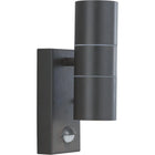 Searchlight Metro Outdoor Wall Light - Silk Black Metal & Glass Search Light Part Number 7008-2BK-LED