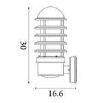 Searchlight Electric Louvre Outdoor Wall Light - Steel Metal & Polycarbonate 51