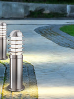 Searchlight Electric Louvre Outdoor Post - Stainless Steel Metal & Polycarbonate 052-450