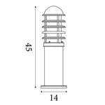 Searchlight Electric Louvre Outdoor Post - Stainless Steel Metal & Polycarbonate 052-450