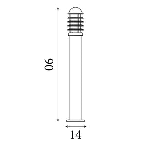 Searchlight Electric Louvre Outdoor Post - Stainless Steel Metal & Polycarbonate 052-900