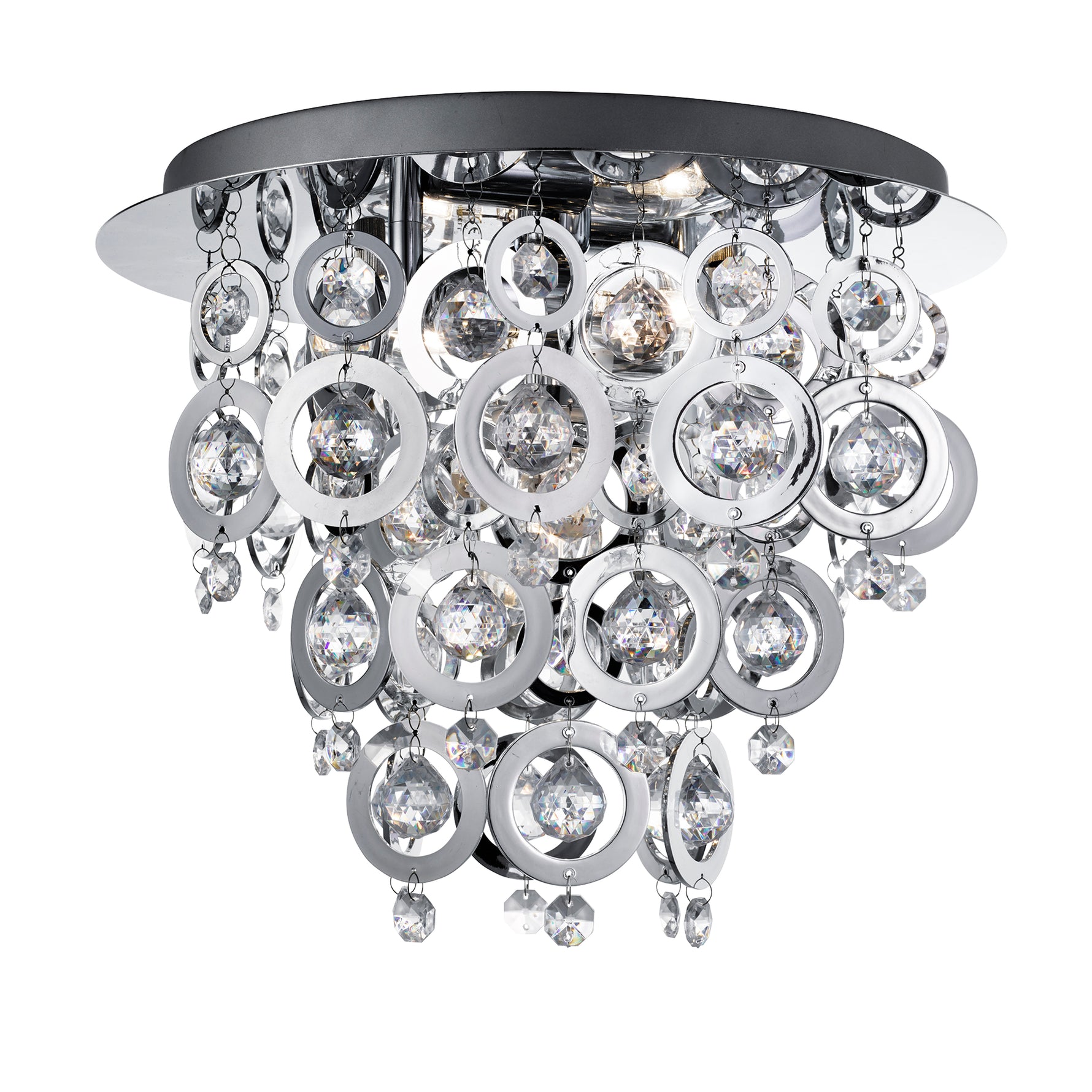 Nova 3Lt Flush - Chrome Metal & Acrylic
