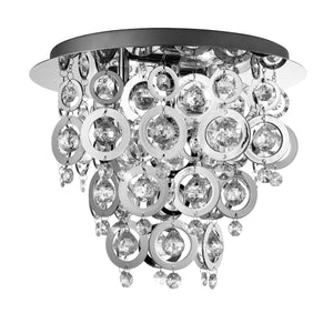 Searchlight Electric Nova 3Lt Flush - Chrome Metal & Acrylic 0573-3CC