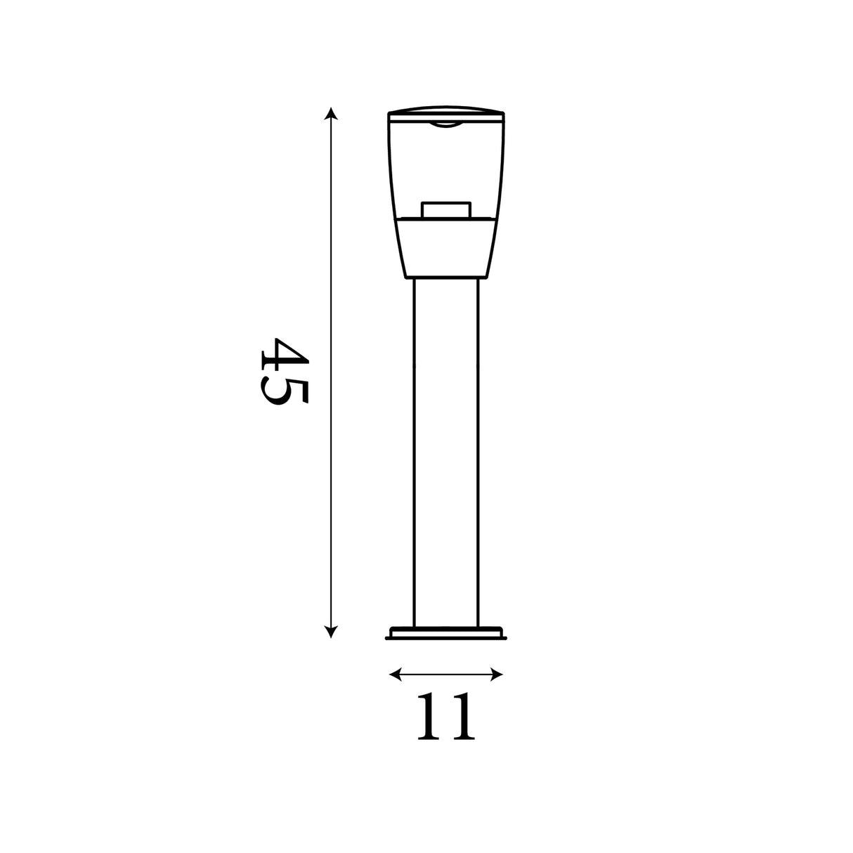 Searchlight Electric Tucson Outdoor Post - Grey Metal & Polycarbonate 0598-450GY