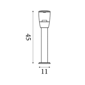 Searchlight Electric Tucson Outdoor Post - Grey Metal & Polycarbonate 0598-450GY
