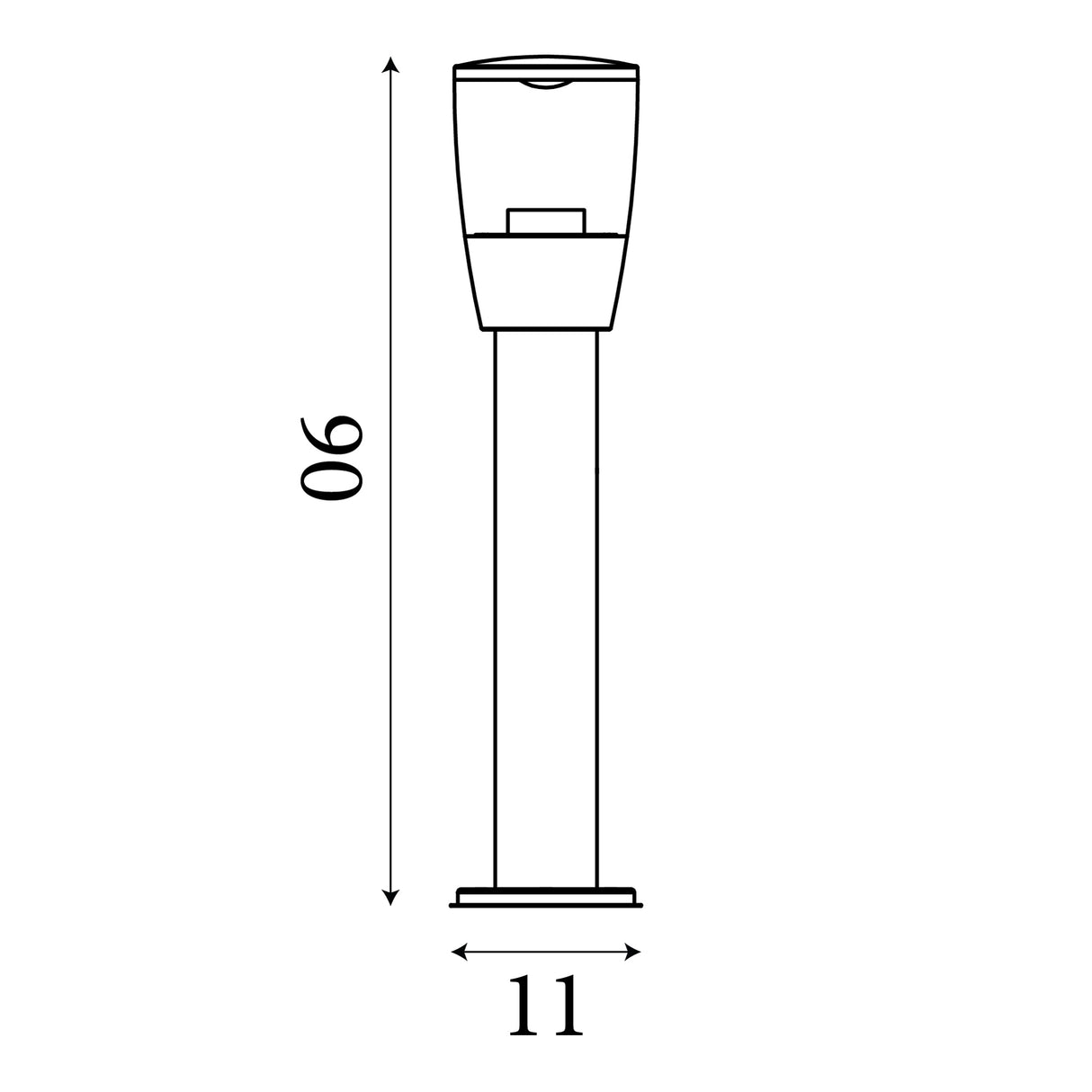 Searchlight Electric Tucson Outdoor Post - Grey Metal & Polycarbonate 0598-900GY