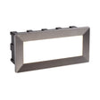 Ankle Outdoor Wall Light- Satin Silver Metal & Polycarbonate