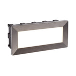 Ankle Outdoor Wall Light- Satin Silver Metal & Polycarbonate