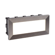 Ankle Outdoor Wall Light- Satin Silver Metal & Polycarbonate