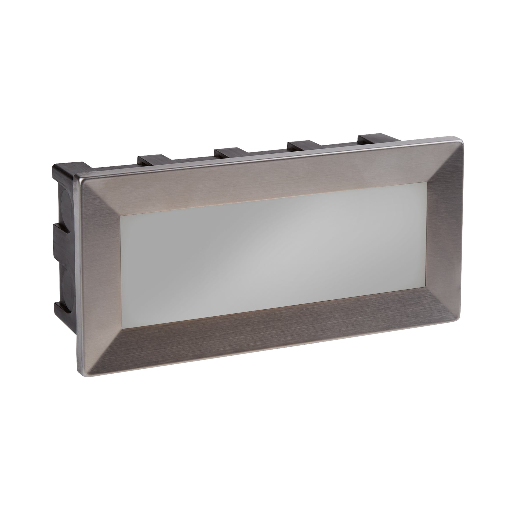 Searchlight Electric Ankle Outdoor Wall Light- Satin Silver Metal & Polycarbonate 762