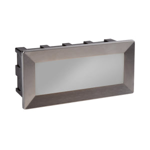 Searchlight Electric Ankle Outdoor Wall Light- Satin Silver Metal & Polycarbonate 762