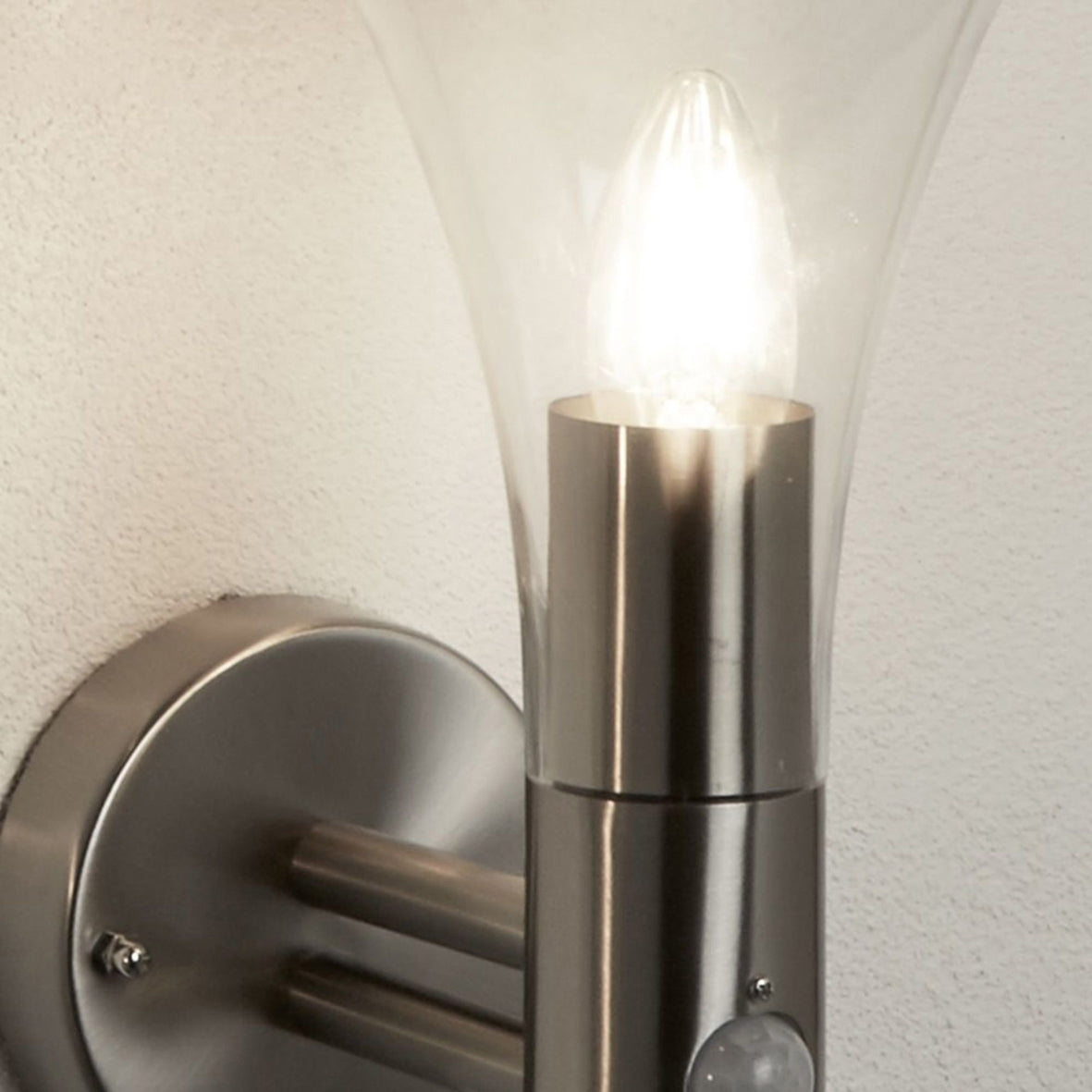 Searchlight Electric Strand Outdoor Wall Light - Stainless Steel & Polycarbonate 95