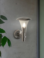 Searchlight Electric Strand Outdoor Wall Light - Stainless Steel & Polycarbonate 95