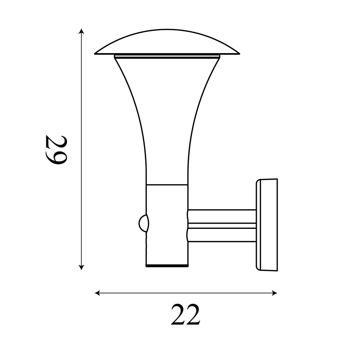 Searchlight Electric Strand Outdoor Wall Light - Stainless Steel & Polycarbonate 95