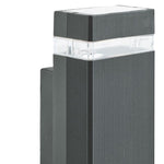 Searchlight Electric Sheffield LED Outdoor Wall Light-Black & Glass Diffuser,IP44 1002-2BK-LED