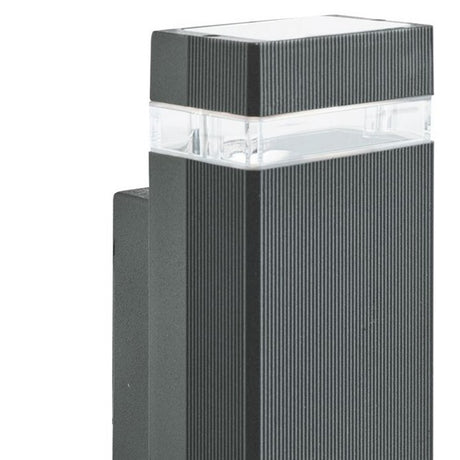 Searchlight Electric Sheffield LED Outdoor Wall Light-Black & Glass Diffuser,IP44 1002-2BK-LED