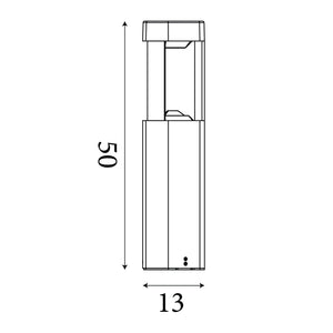 Searchlight Electric Michigan Outdoor Post - Dark Grey Metal & Polycarbonate 1005-500GY