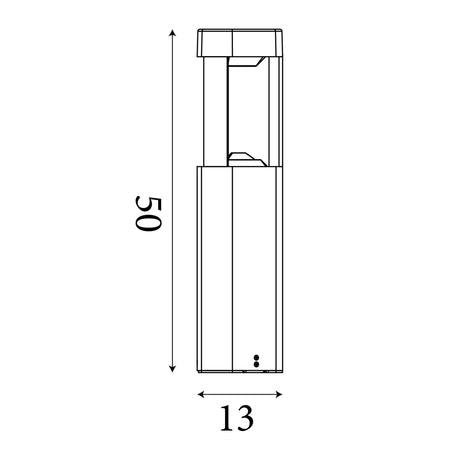 Searchlight Electric Michigan Outdoor Post - Dark Grey Metal & Polycarbonate 1005-500GY