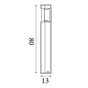 Searchlight Electric Michigan Outdoor Post - Dark Grey Metal & Polycarbonate 1005-800GY