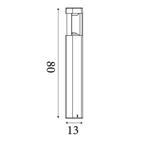 Searchlight Electric Michigan Outdoor Post - Dark Grey Metal & Polycarbonate 1005-800GY