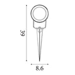Searchlight Electric Spike Outdoor Light, Black 1010BK