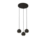 Eindhoven 3Lt Pendant  - Sand Black Metal