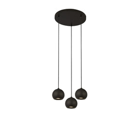 Eindhoven 3Lt Pendant  - Sand Black Metal