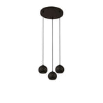 Searchlight Electric Eindhoven 3Lt Pendant  - Sand Black Metal 1014-3BK