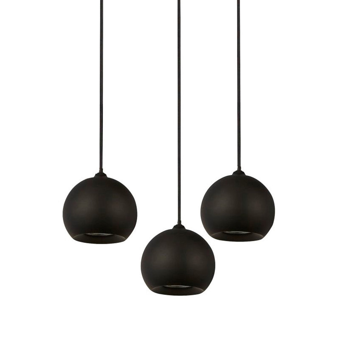 Searchlight Electric Eindhoven 3Lt Pendant  - Sand Black Metal 1014-3BK