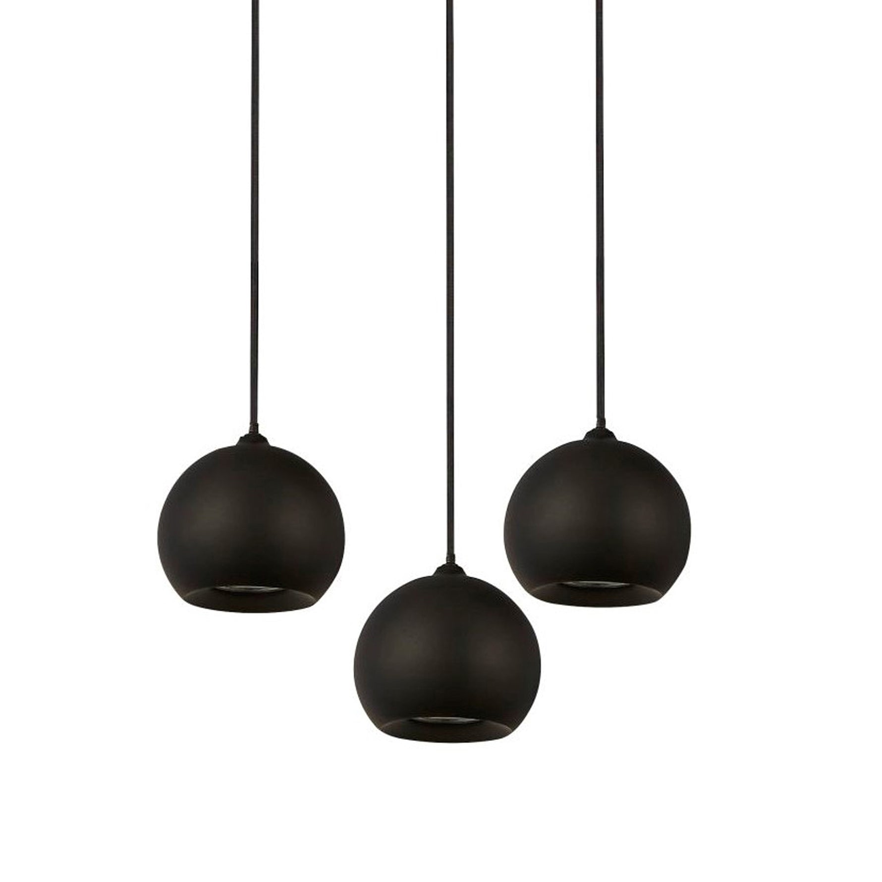 Searchlight Electric Eindhoven 3Lt Pendant  - Sand Black Metal 1014-3BK