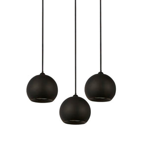 Searchlight Electric Eindhoven 3Lt Pendant  - Sand Black Metal 1014-3BK