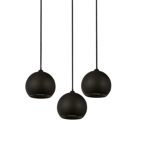 Searchlight Electric Eindhoven 3Lt Pendant  - Sand Black Metal 1014-3BK