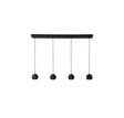 Eindhoven  4Lt Bar Pendant - Sand Black Metal