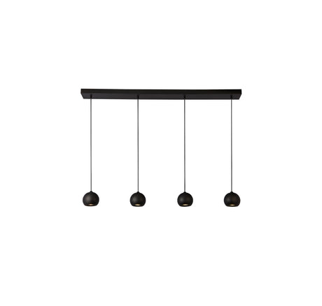 Eindhoven  4Lt Bar Pendant - Sand Black Metal