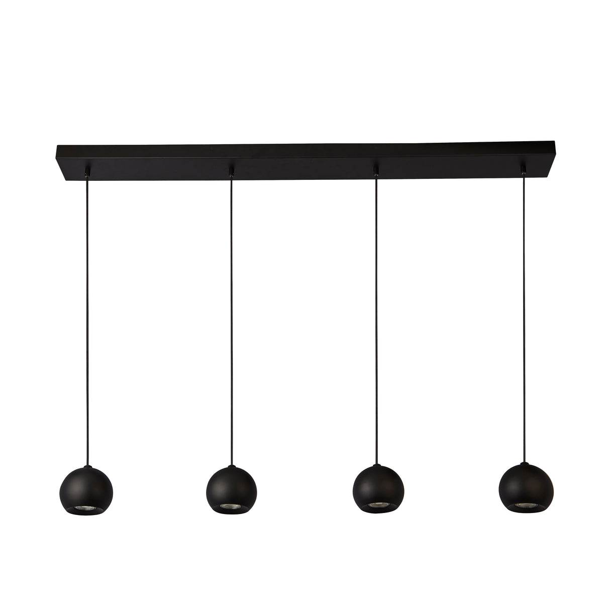Searchlight Electric Eindhoven  4Lt Bar Pendant - Sand Black Metal 1014-4BK