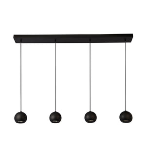 Searchlight Electric Eindhoven  4Lt Bar Pendant - Sand Black Metal 1014-4BK