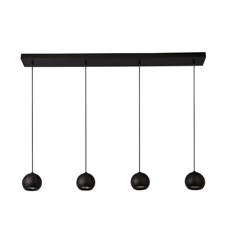 Searchlight Electric Eindhoven  4Lt Bar Pendant - Sand Black Metal 1014-4BK