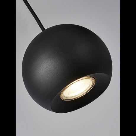 Searchlight Electric Eindhoven  4Lt Bar Pendant - Sand Black Metal 1014-4BK