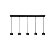 Eindhoven 5Lt Bar Pendant - Sand Black Metal